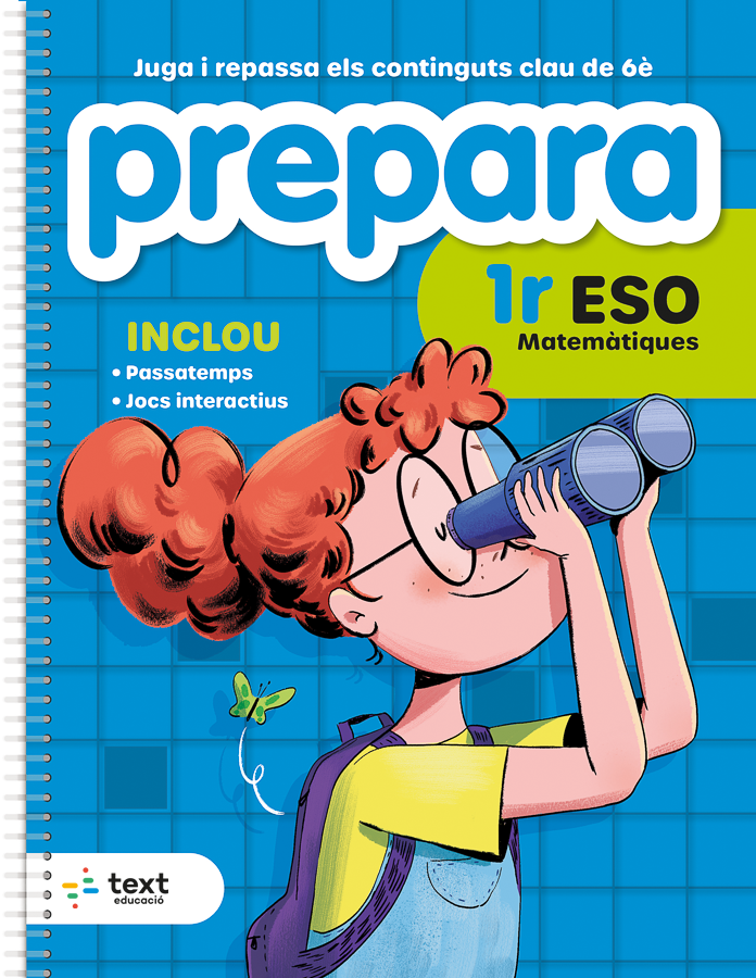 Coberta del Quadern estiu PREPARA primer ESO matemàtiques